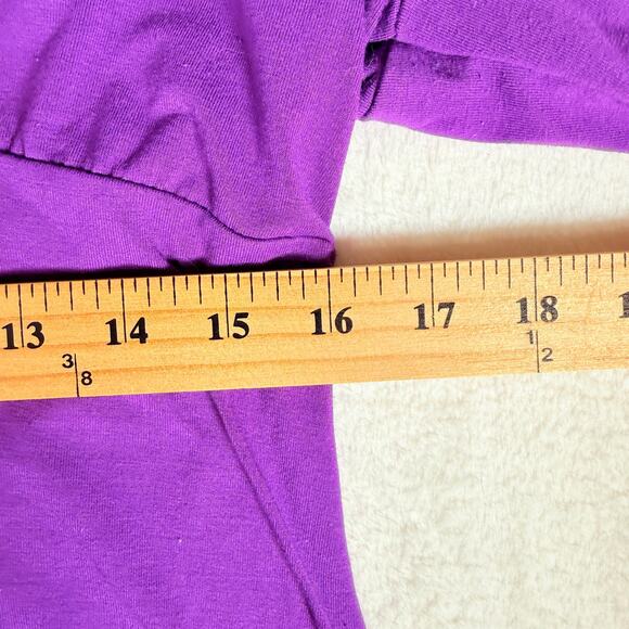 Vintage NY & Company Women's Purple Stretch Top Size Large 3/4 Sleeve - Picture 4 of 7